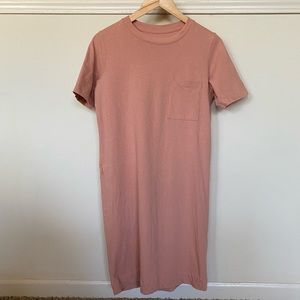 Everlane “The Weekend Tee Dress” Cameo Pink Small